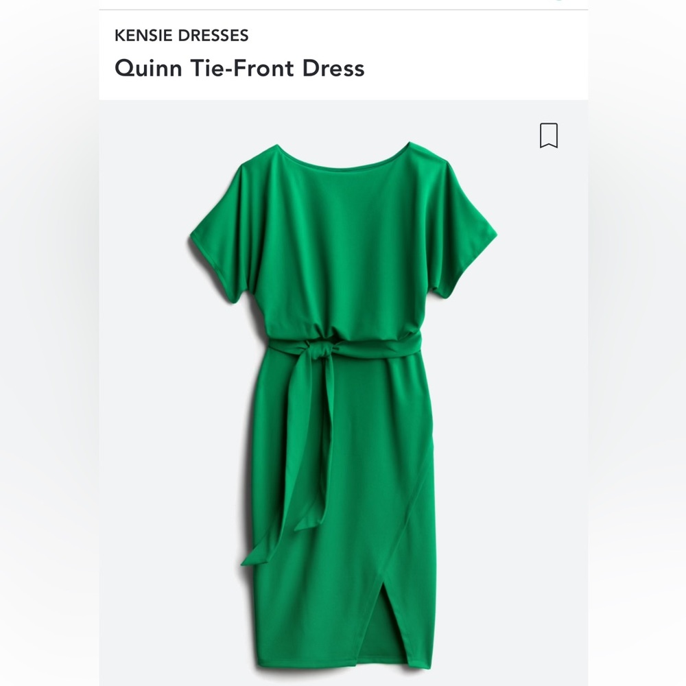 Kensie Green tie dress medium